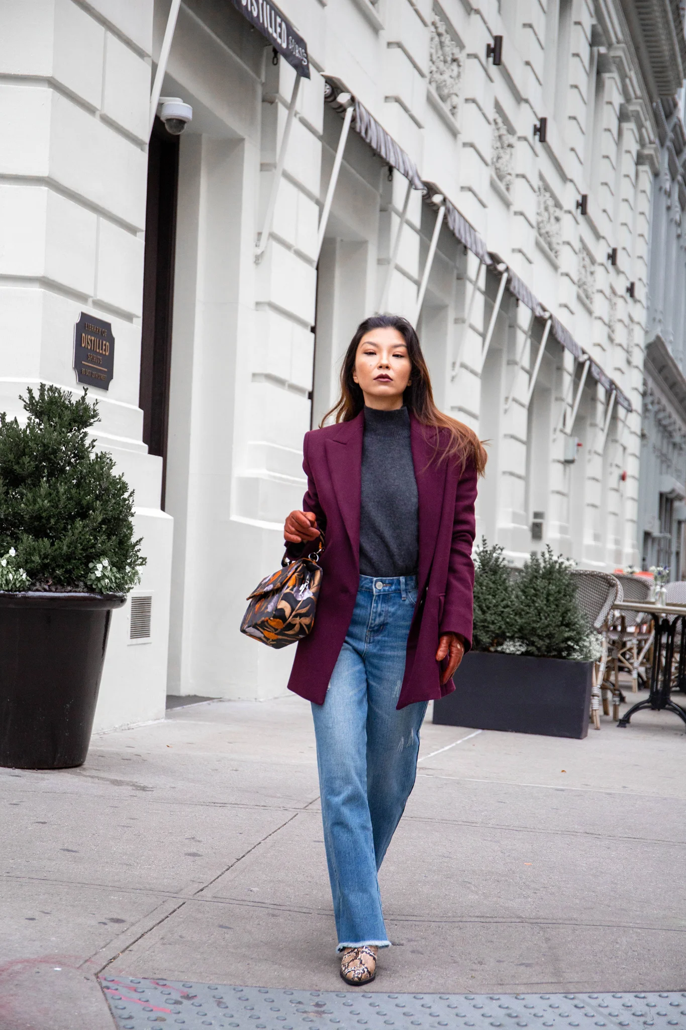 Burgundy hotsell blazer style